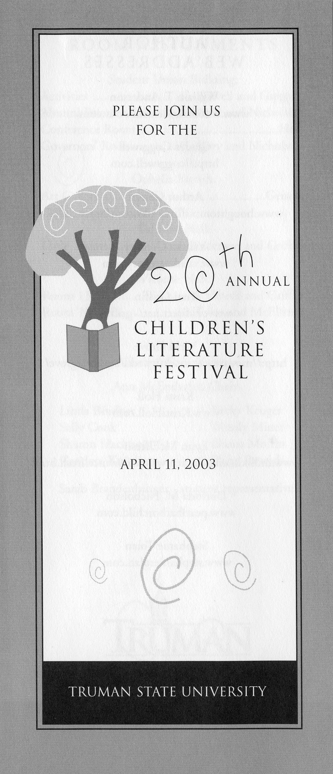 2003 brochure with book and tree