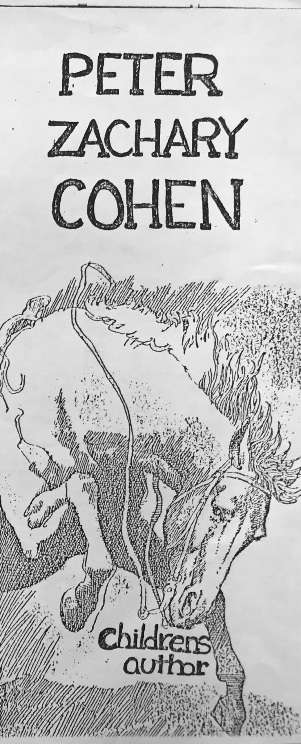 Peter Cohen pamphlet horse illustration only