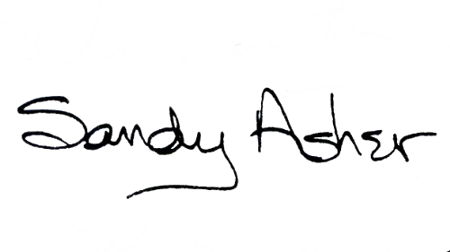 Sandy Asher signature