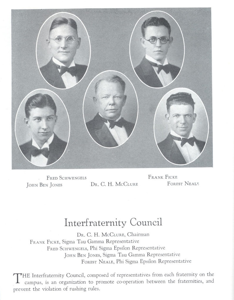 Interfraternity Council 1930 ECHO Yearbook