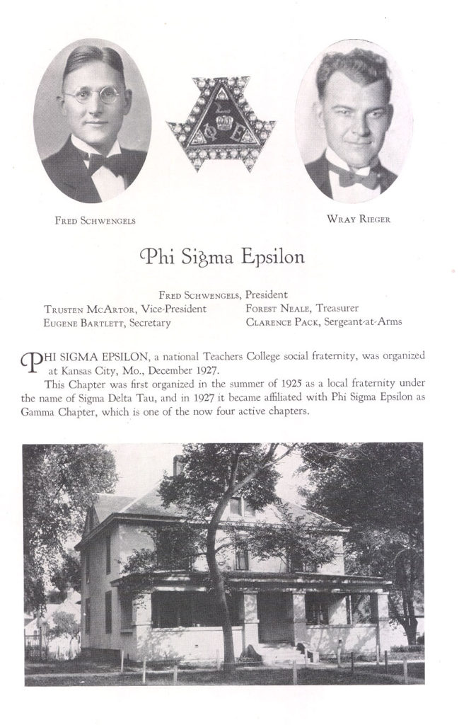 Phi Sigma Epsilon 1930 ECHO Yearbook