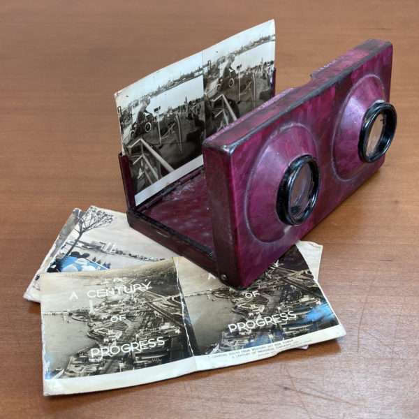 Folding stereoscope, "A Century of Progress"