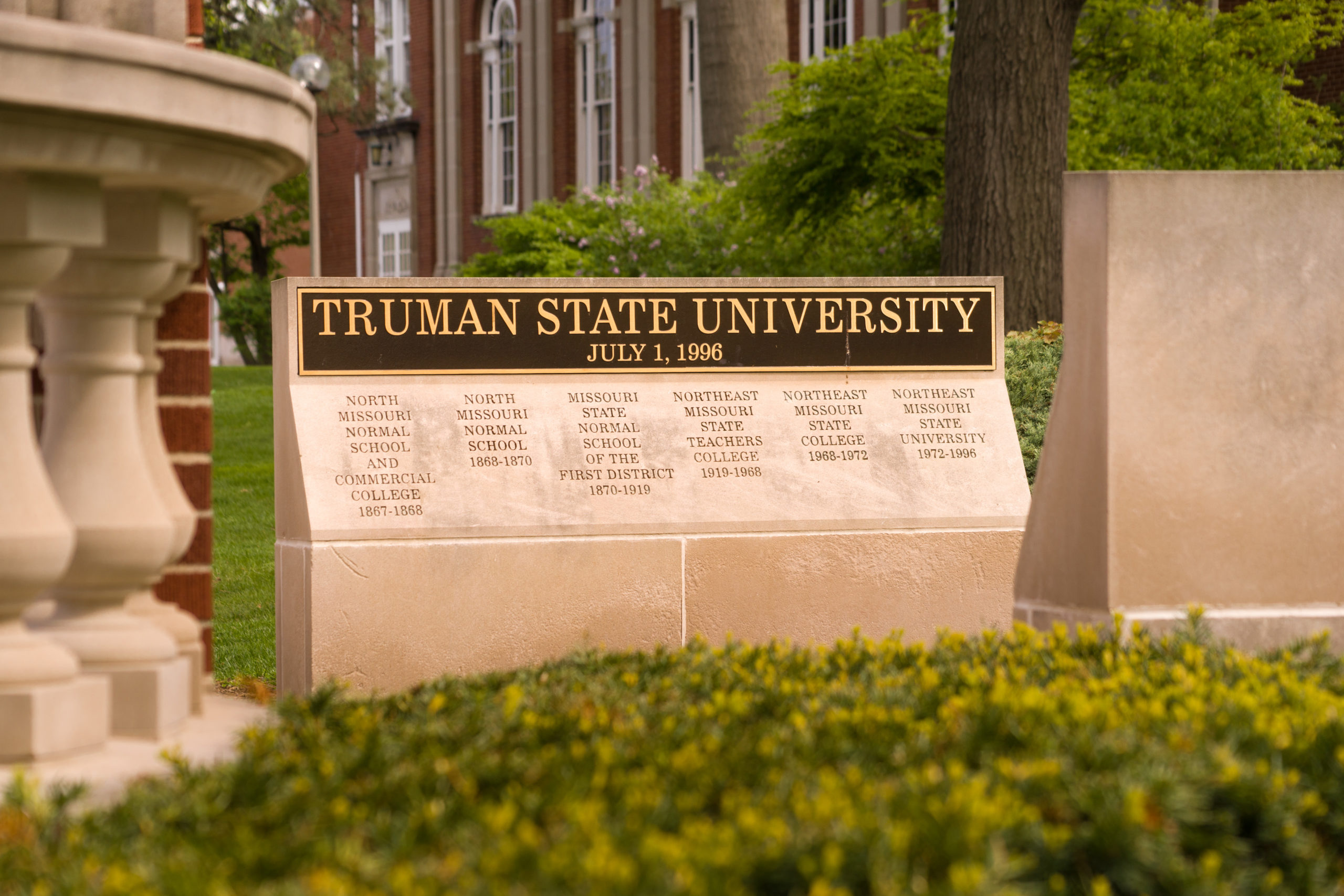 Photo of University Name Plaque.
